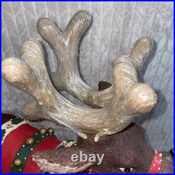 Very Rare Holiday Living 28 Fiber Optic Outdoor Light up Reindeer Tested READ