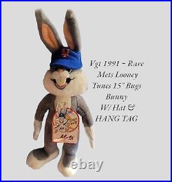 Vgt 1991 Rare NY Mets Looney Tunes 15 Bugs Bunny With Hat & HANG TAG EVC