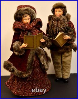 Victorian Christmas Carolers Dickens Family of 4 Valerie Parr Hill VTG
