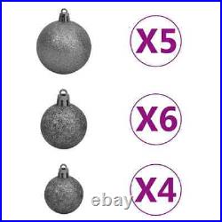 VidaXL Artificial Half Christmas Tree with LEDs&Ball Set White 82.6