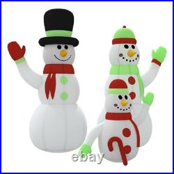 VidaXL Inflatable Snowman Family Multicolor Oxford fabric with PU coating