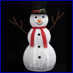 VidaXL Snowman Figure White Fabric 35.4 in Decorative Inlays VidaXL Snowman Figure White Fabric 35.4 in Decorative Inlays