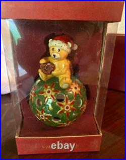 Villeroy & Boch Christmas Lighted Bear Heart Ceramic Ornament 14-8372-3986