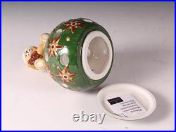 Villeroy & Boch Christmas Lighted Bear Heart Ceramic Ornament 14-8372-3986