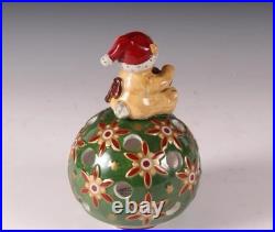 Villeroy & Boch Christmas Lighted Bear Heart Ceramic Ornament 14-8372-3986