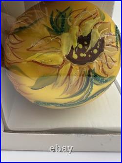 Vincent Van Gogh SunFlowers Handmade Glass Ball Christmas Ornament Rare