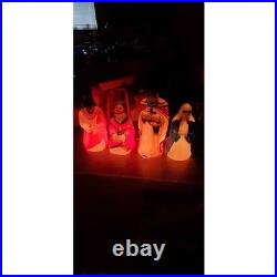 Vintage 11 Piece Blow Mold Nativity Scene