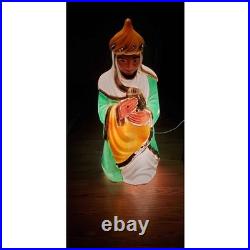 Vintage 11 Piece Blow Mold Nativity Scene