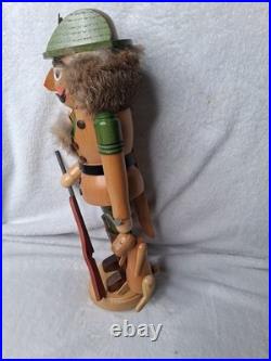 Vintage 14 EKM Germany Nutcracker Forester With Rabbit -Very Good Condition