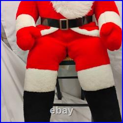 Vintage 1950 Store Display 54 Plastic/Rubber Face Plush Christmas Santa Clause