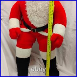 Vintage 1950 Store Display 54 Plastic/Rubber Face Plush Christmas Santa Clause