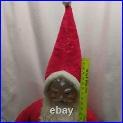 Vintage 1950 Store Display 54 Plastic/Rubber Face Plush Christmas Santa Clause