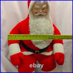 Vintage 1950 Store Display 54 Plastic/Rubber Face Plush Christmas Santa Clause