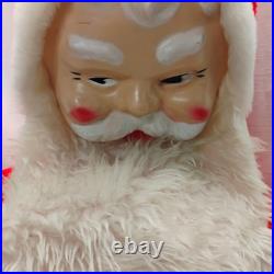 Vintage 1950 Store Display 54 Plastic/Rubber Face Plush Christmas Santa Clause