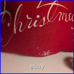 Vintage 1950s Santa Claus Merry Christmas Kitschy Throw Pillow Decoration