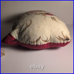 Vintage 1950s Santa Claus Merry Christmas Kitschy Throw Pillow Decoration
