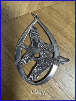 Vintage 1972 Wallace Sterling Silver Peace on Earth Doves Christmas Ornament