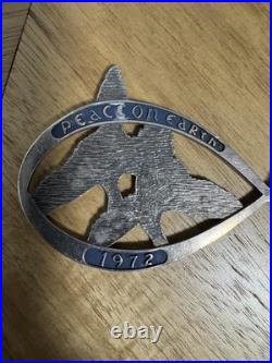 Vintage 1972 Wallace Sterling Silver Peace on Earth Doves Christmas Ornament