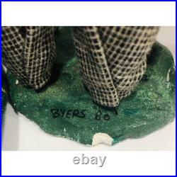 Vintage 1980 Byers Choice Carolers 3pc Set Bumpy Base Signed Joyce Byers Holiday