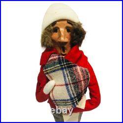 Vintage 1980 Byers Choice Carolers 3pc Set Bumpy Base Signed Joyce Byers Holiday