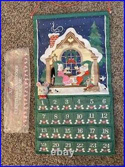 Vintage 1987 AVON Countdown To Christmas Advent Calendar-Mouse and Original Bag