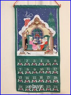 Vintage 1987 Avon Christmas Countdown Advent Calendar Holiday Santa WITH MOUSE
