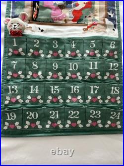 Vintage 1987 Avon Count Down To Christmas Cloth Advent Calendar & Original Mouse