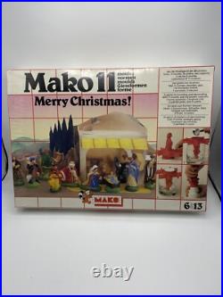 Vintage 1988 MAKO Moulages Vive Noel Christmas Plaster Nativity Sealed