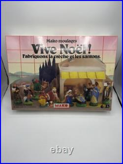 Vintage 1988 MAKO Moulages Vive Noel Christmas Plaster Nativity Sealed