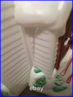 Vintage 1994 Empire Large Christmas Lighted Church Blow Mold Issues READ