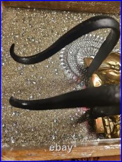 Vintage 1998 Brass Virginia Metalcrafters Santa/ Snowman Stocking Wreath Holders