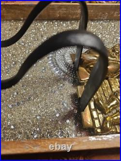 Vintage 1998 Brass Virginia Metalcrafters Santa/ Snowman Stocking Wreath Holders