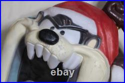 Vintage 2000 LARGE Tasmanian Devil TAZ Reindeer Blow Mold Yard Decor WORKS
