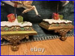 Vintage 2008 Joseph's Studio by Roman Reindeer Stocking Holders Set of 2 READ