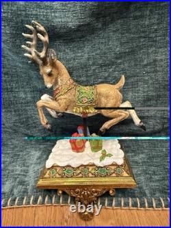 Vintage 2008 Joseph's Studio by Roman Reindeer Stocking Holders Set of 2 READ