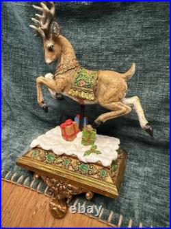 Vintage 2008 Joseph's Studio by Roman Reindeer Stocking Holders Set of 2 READ
