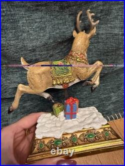 Vintage 2008 Joseph's Studio by Roman Reindeer Stocking Holders Set of 2 READ