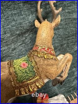 Vintage 2008 Joseph's Studio by Roman Reindeer Stocking Holders Set of 2 READ