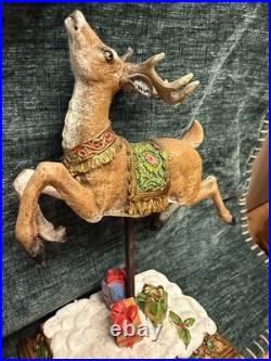 Vintage 2008 Joseph's Studio by Roman Reindeer Stocking Holders Set of 2 READ
