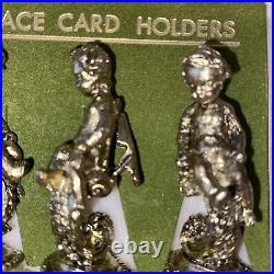 Vintage 24k Gold Plated Cherub Placecard Holders Set of 12 B2