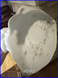 Vintage 34 Christmas Angel Blow Mold Lighted Yard Decor Gold Wings & Trumpet