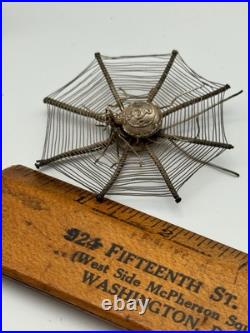 Vintage Antique Place Card Holders Spiderweb Set of 6 Silver (Set C)