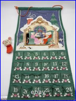 Vintage Avon Countdown to Christmas Hanging Advent Calendar with Original Mouse
