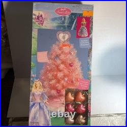 Vintage Barbie Of Swan Lake Christmas Tree 24 Pink Mini Tree & Ornaments In Box