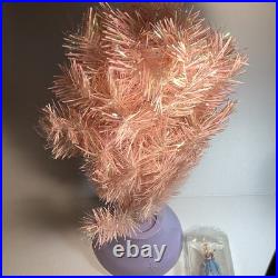 Vintage Barbie Of Swan Lake Christmas Tree 24 Pink Mini Tree & Ornaments In Box