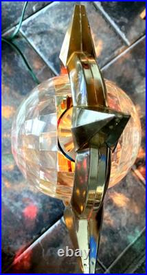 Vintage Bradford Celestial SILVER Christmas Tree Motion Topper Star 1960's Lot 1