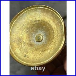 Vintage Brass Lion Candelabra Triple Candle Holder Table Decor 13 Tall