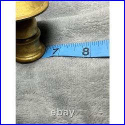 Vintage Brass Lion Candelabra Triple Candle Holder Table Decor 13 Tall