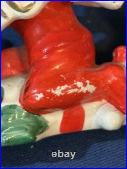 Vintage Candy Cane Merry Christmas Pixie Elf Elves 1950s Japan Rare