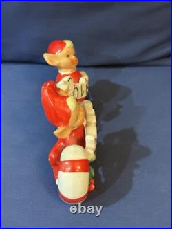 Vintage Candy Cane Merry Christmas Pixie Elf Elves 1950s Japan Rare